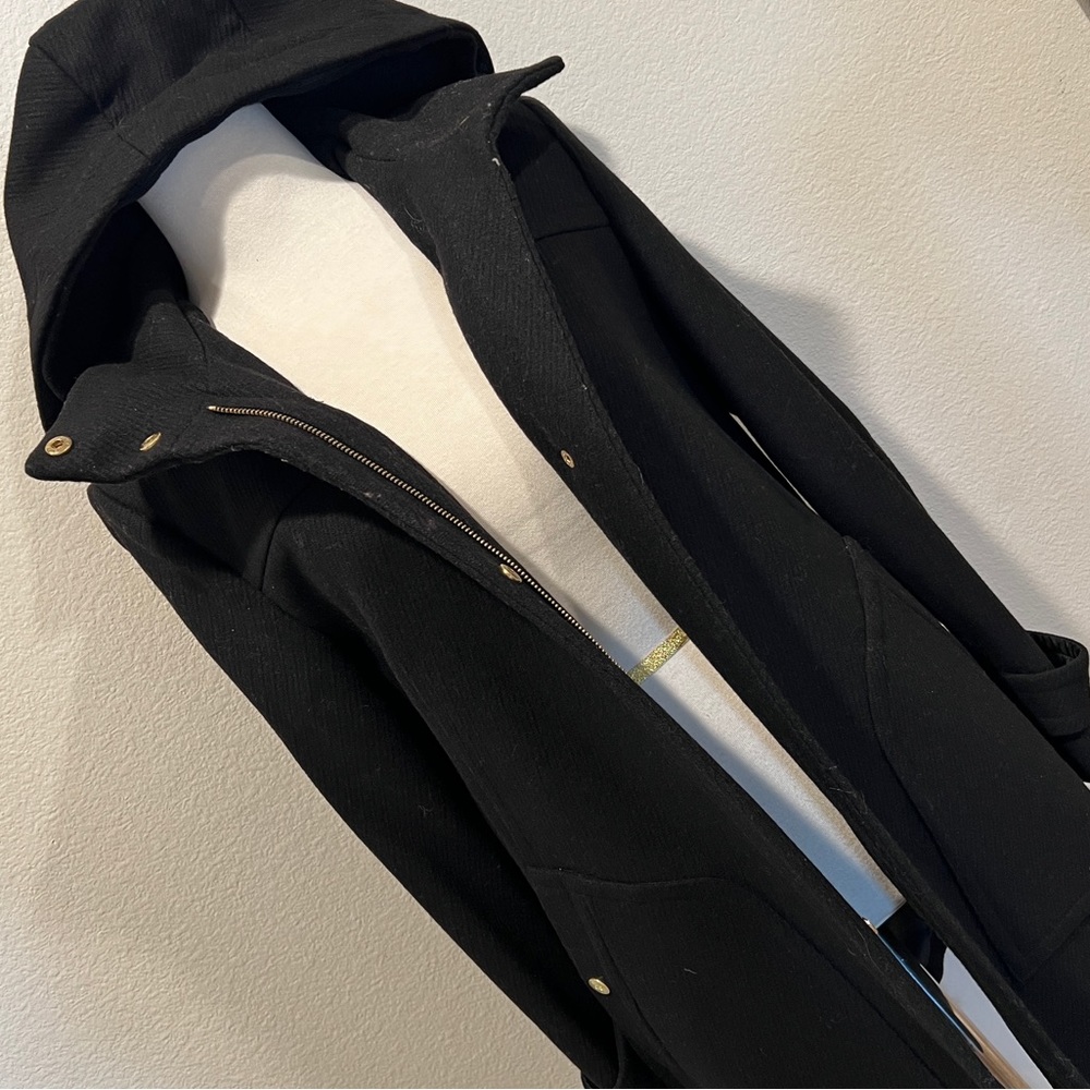 Cole Haan Long Coat - Black with Hood 🖤